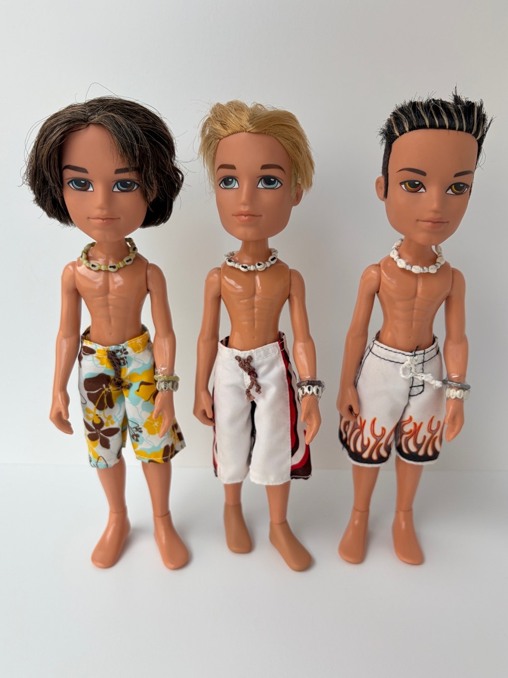 Original 2000’s Bratz Spring Break Boyz Set of 3 - Cameron Cade Eitan 2002 Beach
